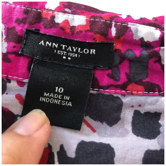 Ann Taylor 100% Long Sleeve Cotton Button Up Office Shirt Blouse Size 10 - Picture 6 of 9